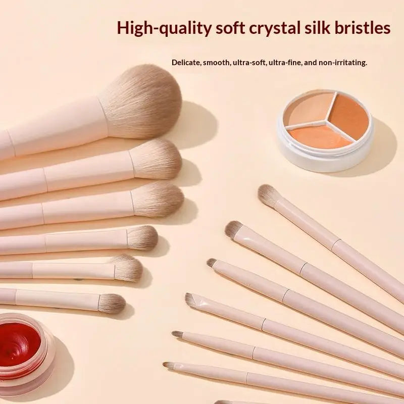 YOVIP 13-Piece Pink Makeup Brush Set with Travel Bag Makeup Brush Set SWANS