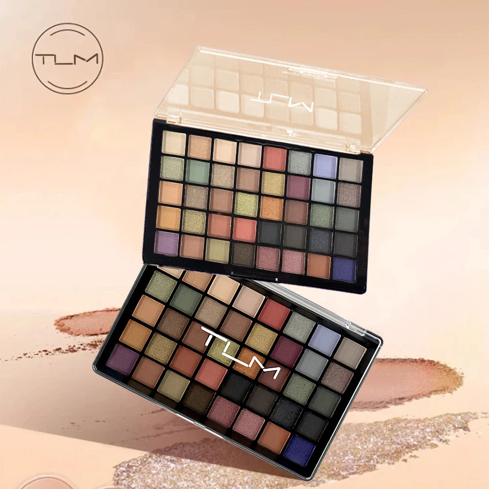 TLM 40-Color Eyeshadow Palette – Matte, Shimmer & Glitter Eyeshadow Palette SWANS 2pcs United States