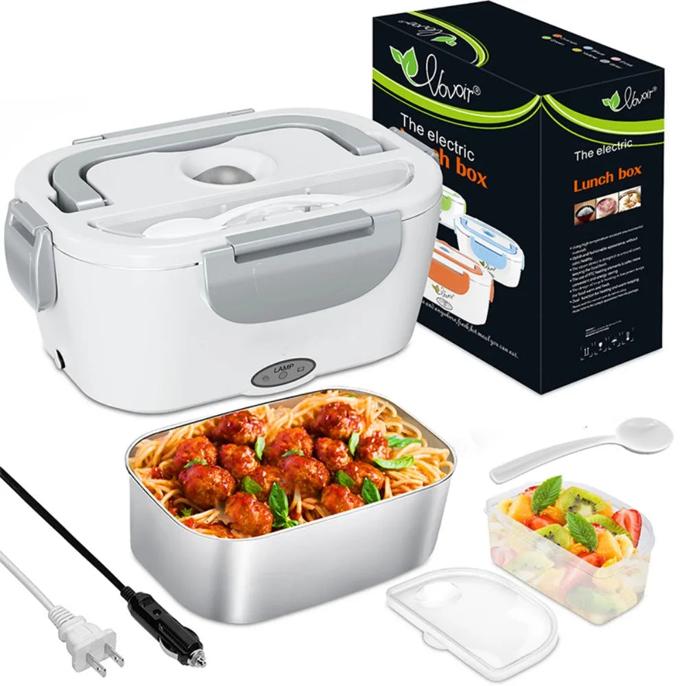 SWANS 3-in-1 Electric Lunch Box Warmer 12V 24V 110V Portable Electric Lunch Box SWANS Dark Grey