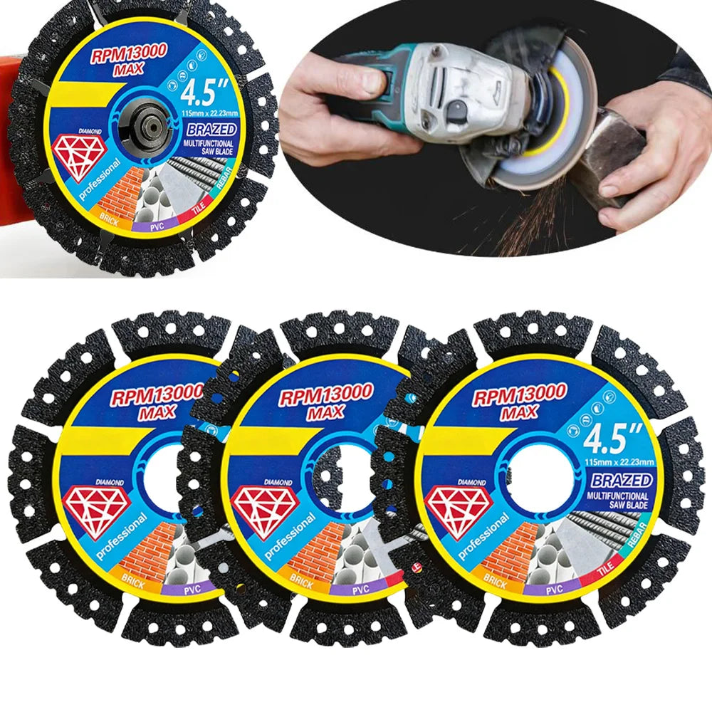 3-Pack Diamond Angle Grinder Cutting Discs – 22mm Multi-Use Diamond Cutting Disc SWANS