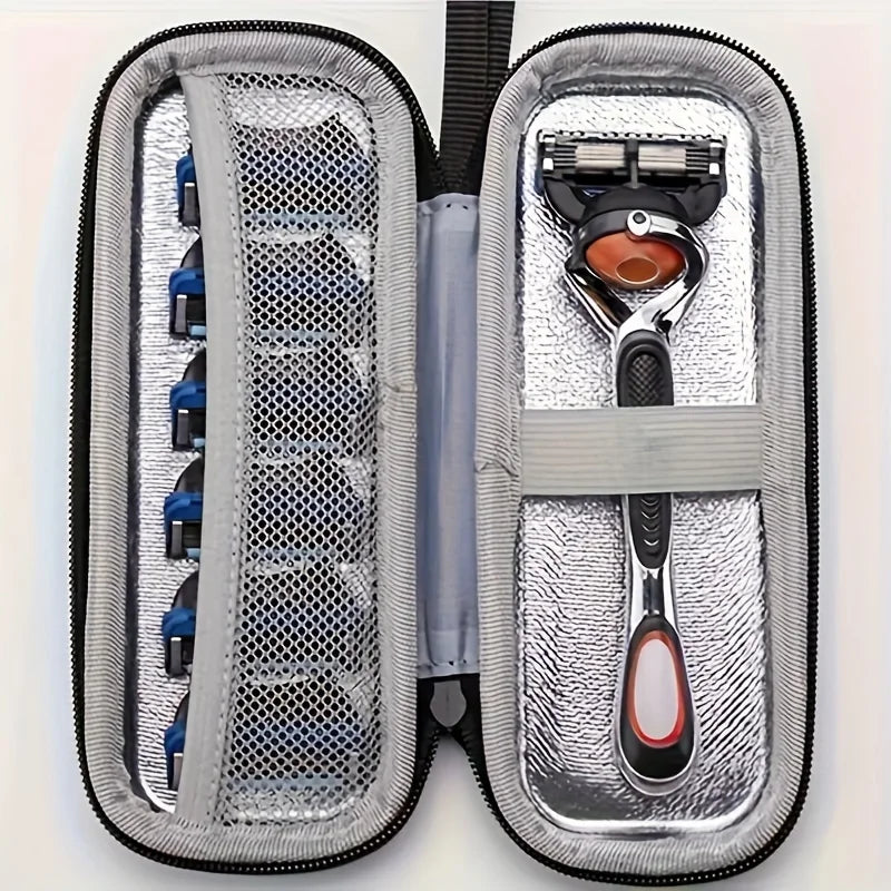 SWANS Vintage Razor Travel Case – EVA Hard Shell Shaving Bag Razor Travel Case SWANS