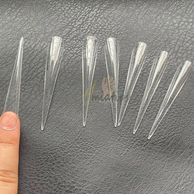 5XL Long Stiletto Press-On Nails – 60pc Acrylic Full Cover Tips Press-On Nail Tips SWANS