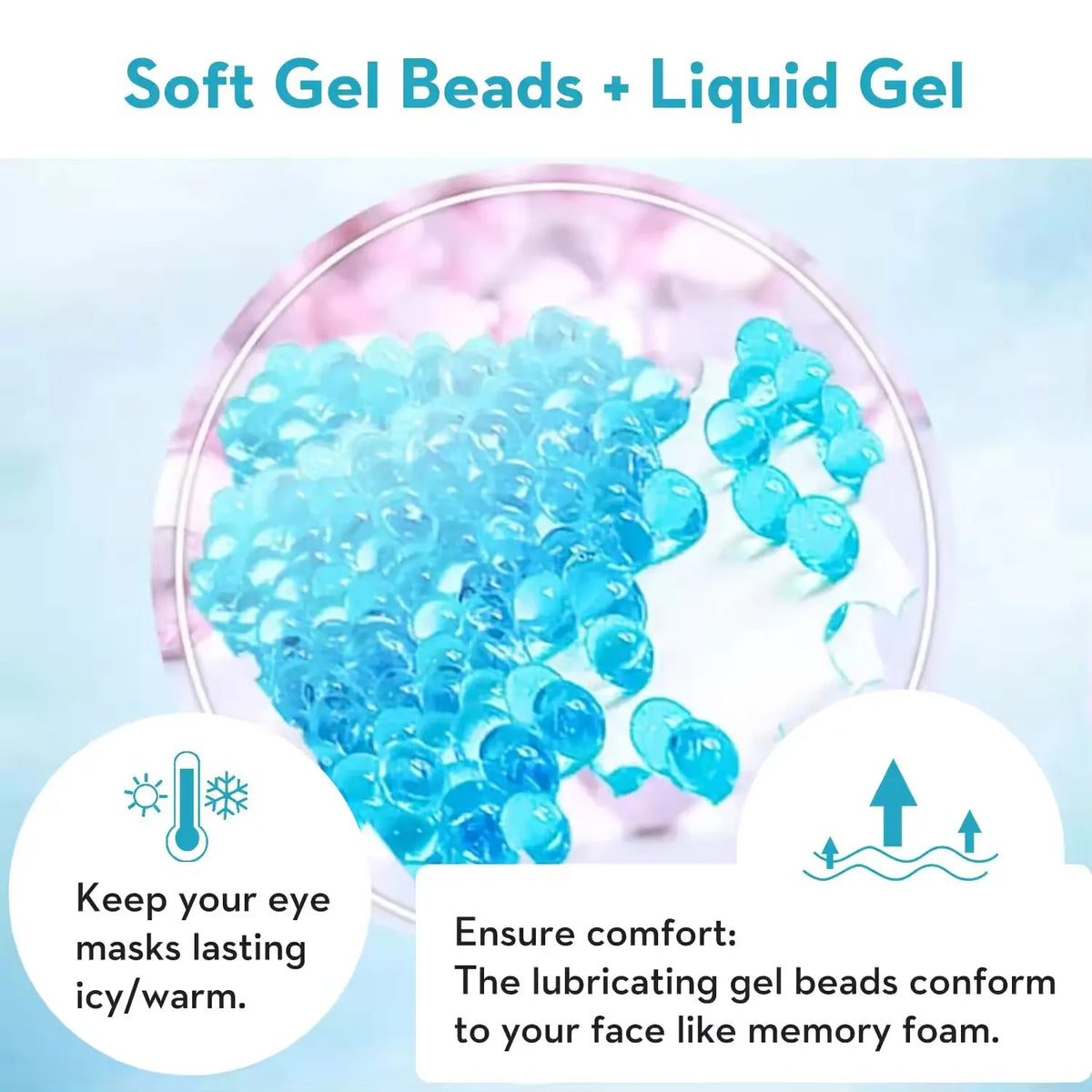 Hot & Cold Gel Eye Mask – Reusable Compress for Puffiness Gel Eye Mask SWANS