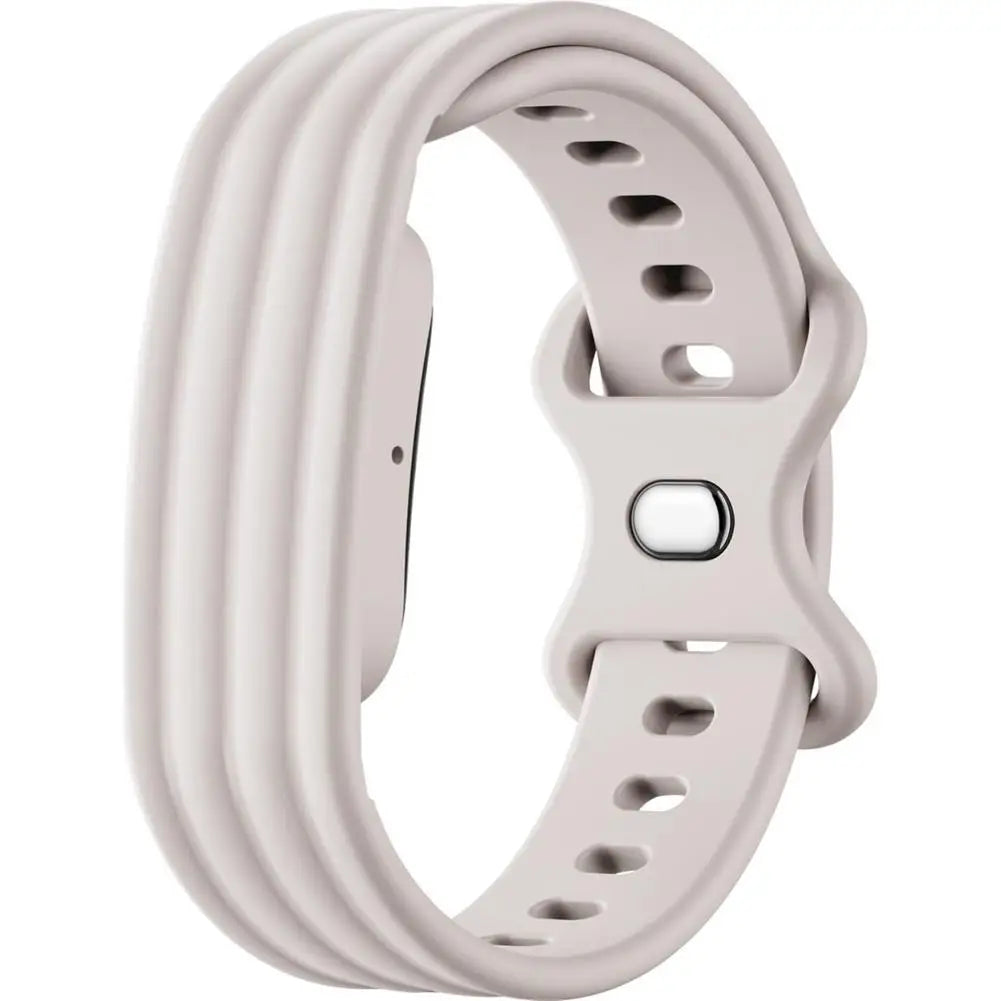 Silicone Watch Band for Google Fitbit Air – Butterfly Buckle Smartwatch Band SWANS Violet White