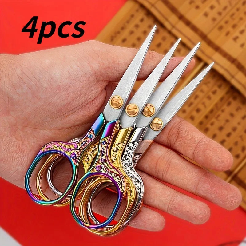 Stainless Steel Embroidery & Sewing Scissor Set – 1–4 Pcs Sewing Scissor Set SWANS