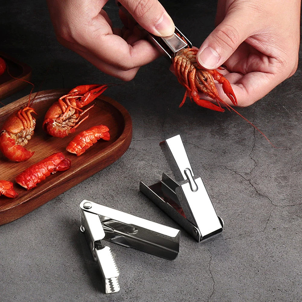 SWANS Stainless Steel Crawfish Sheller & Tail Peeler Tool Seafood Shelling Tool SWANS