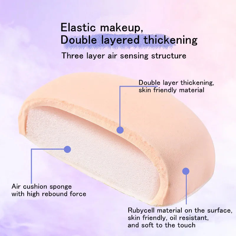 3-Pack Makeup Blender Sponge Puffs with Storage Box Makeup Blender Sponge SWANS