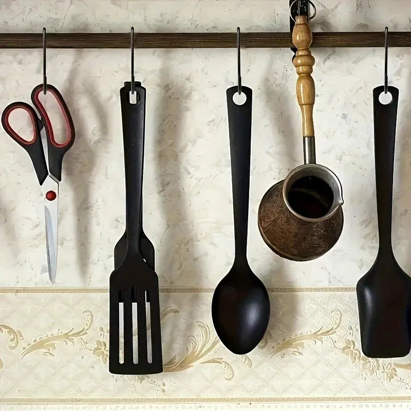 SWANS 23-Piece Black Stainless Steel Multifunction Hooks Set Wall Hooks Set SWANS