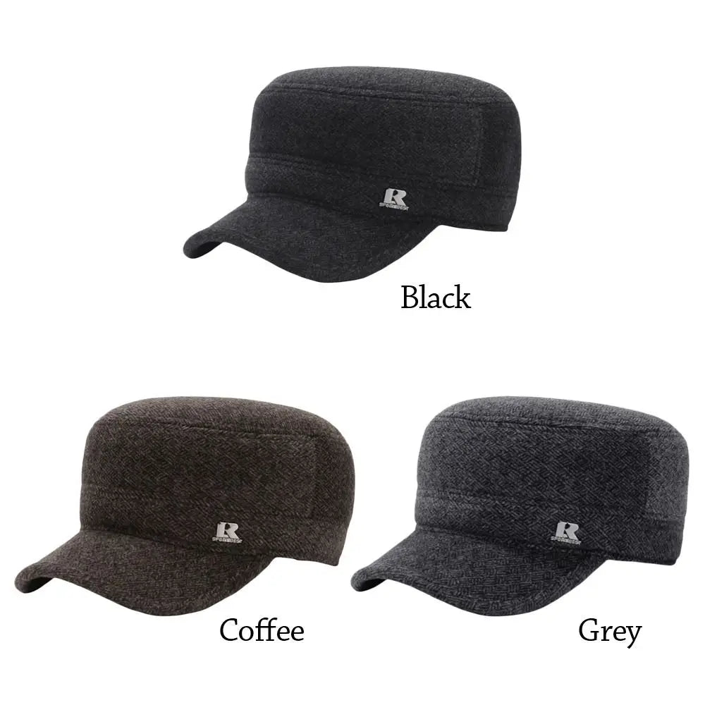 Winter Baseball Cap with Earmuffs – Warm Windproof Knit Hat Winter Earmuff Cap SWANS