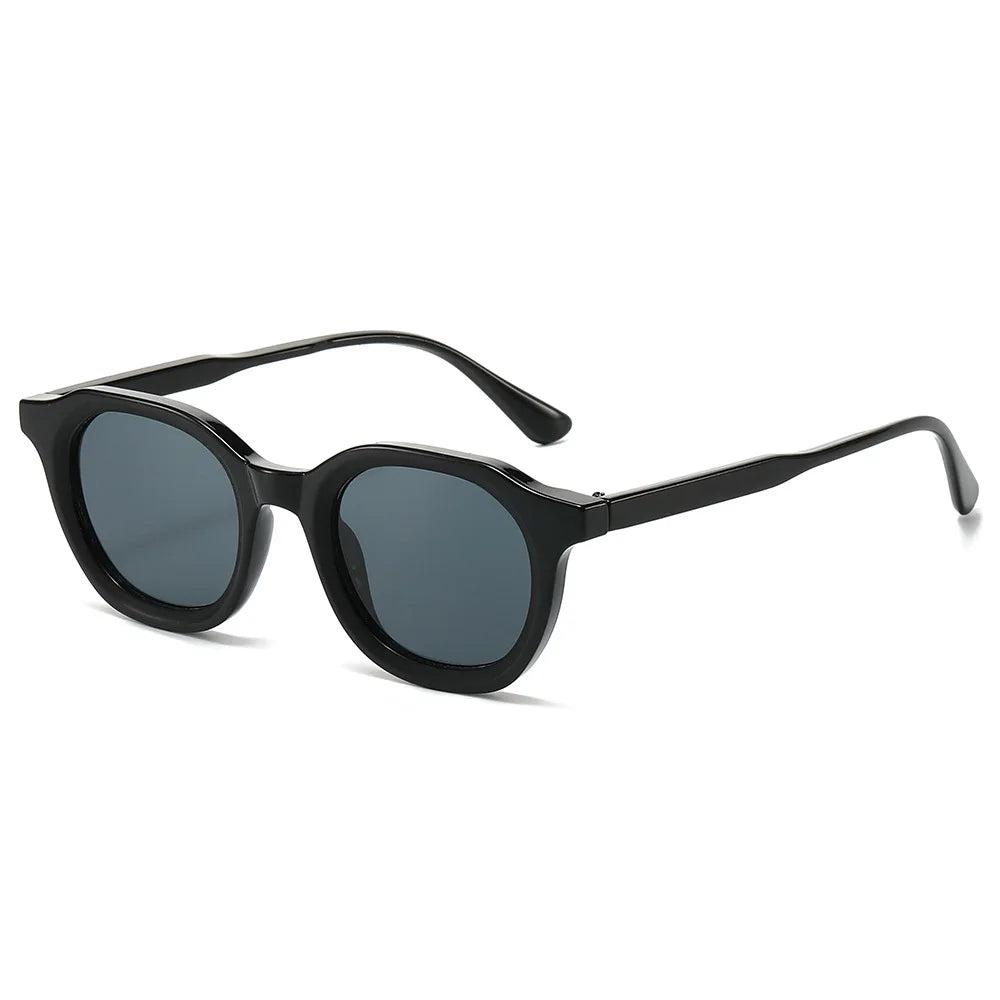TOYEARN Round Vintage Sunglasses UV400 Gradient – Unisex Round Sunglasses SWANS Black Black