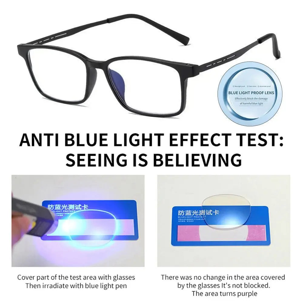 Anti-Blue Light Reading Glasses – Ultralight TR+Metal Unisex Reading Glasses SWANS