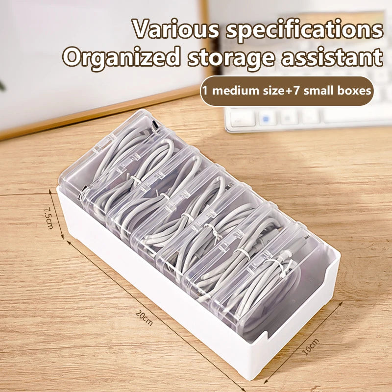 Cable & Desk Organizer Storage Box – Home Office Wire Manager Desk Organizer Box SWANS B
