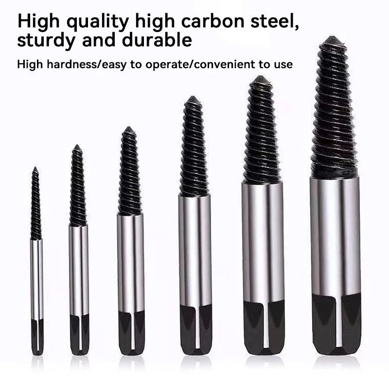 5/6-Piece Screw Extractor Drill Bit Set – Carbon Steel Screw Extractor Set SWANS