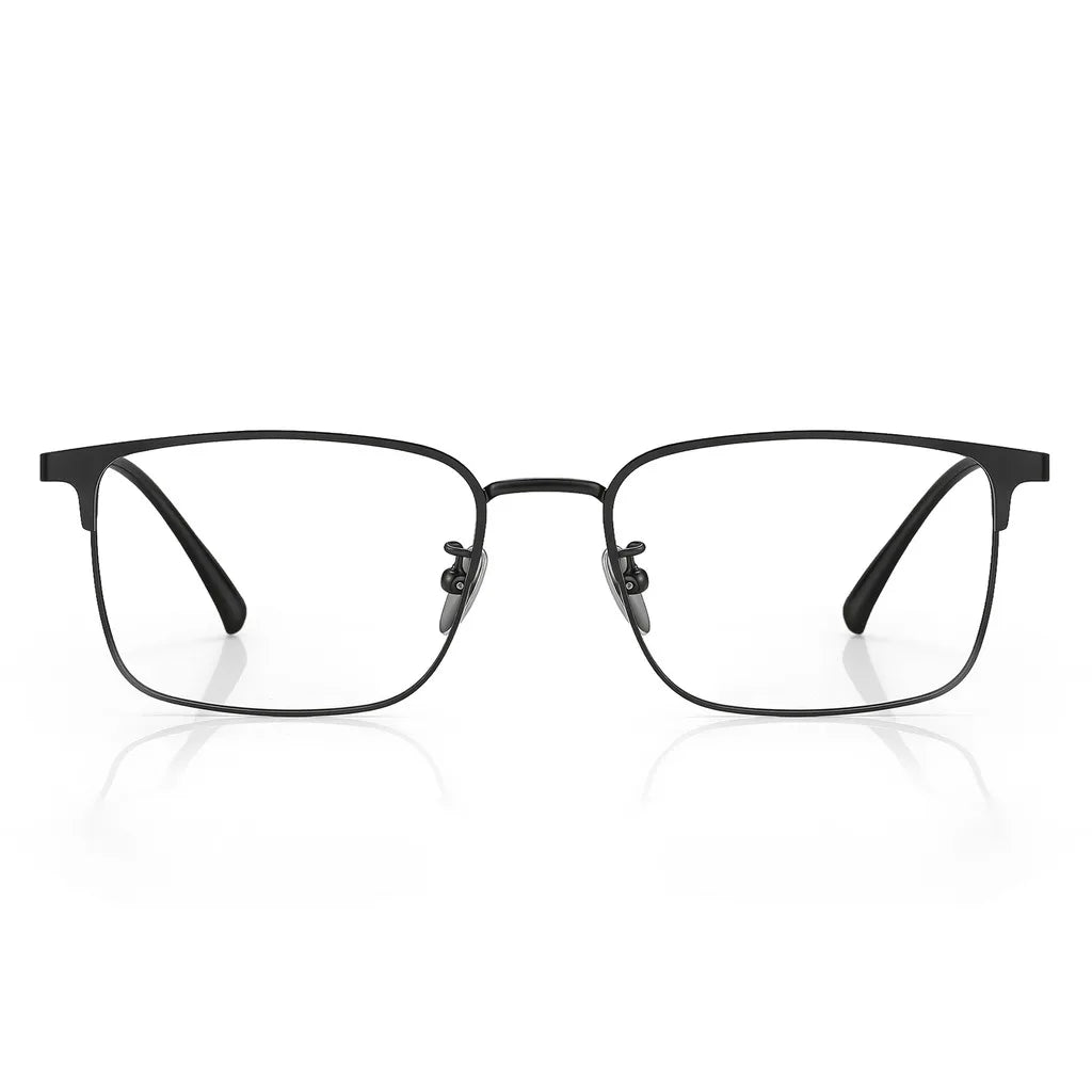 Extra Wide Pure Titanium Half Rim Eyeglasses Frame – Unisex Eyeglasses Frame SWANS