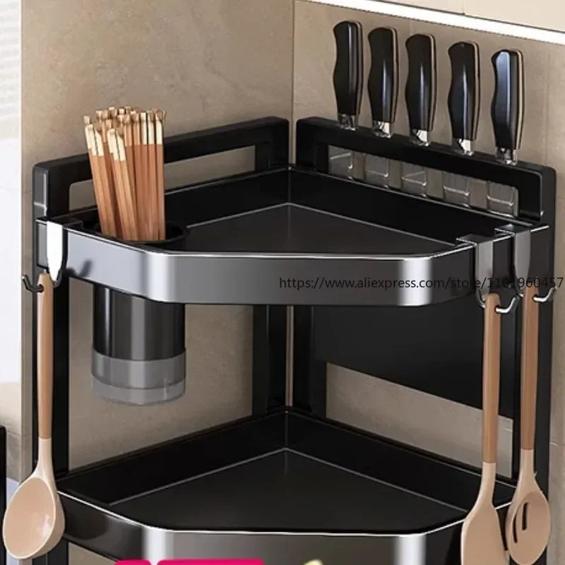 SWANS Corner Triangle Kitchen Utensil & Condiment Rack Kitchen Storage Rack SWANS