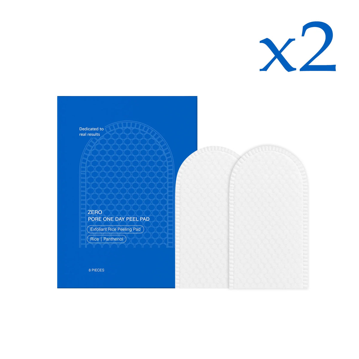 VIARELINE Rice Exfoliating Peel Pads 8-Pack | Dual Texture Facial Exfoliating Pads SWANS 2box 8pcs
