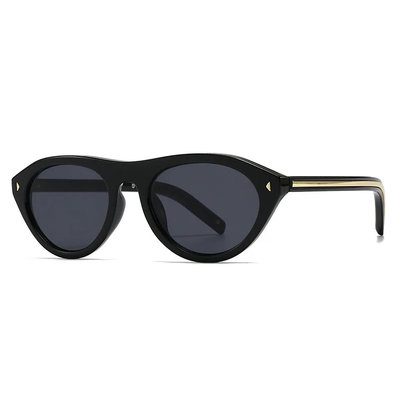 Y2K Pilot Sunglasses Unisex Vintage Punk Rivet UV400 Pilot Sunglasses SWANS Black Black