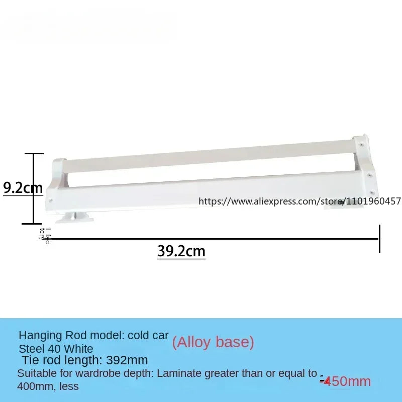 Pull-Out Closet Valet Rod – Ball Bearing Wardrobe Hanger Rail Wardrobe Valet Rod SWANS