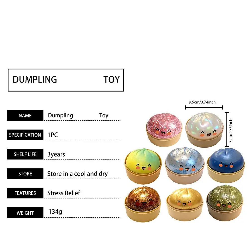 Glitter Dumpling Squishy Squeeze Toy – Mystery Sensory Ball Squishy Sensory Toy SWANS