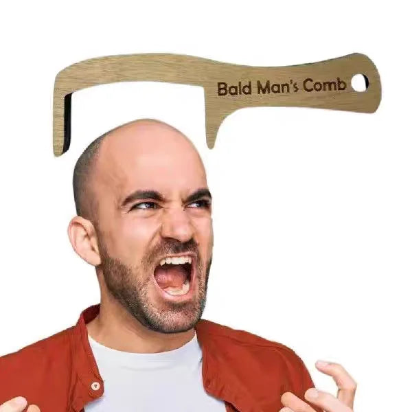 Wooden Gag Comb for Bald Men – Funny Novelty Prank Gift Novelty Gag Gift SWANS