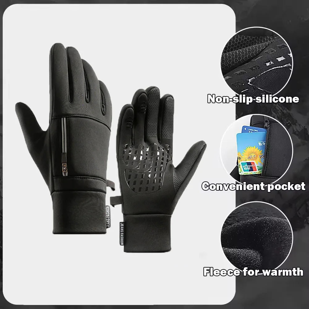SWANS Winter Cycling Gloves Touchscreen Waterproof Windproof Winter Cycling Gloves SWANS Black XL