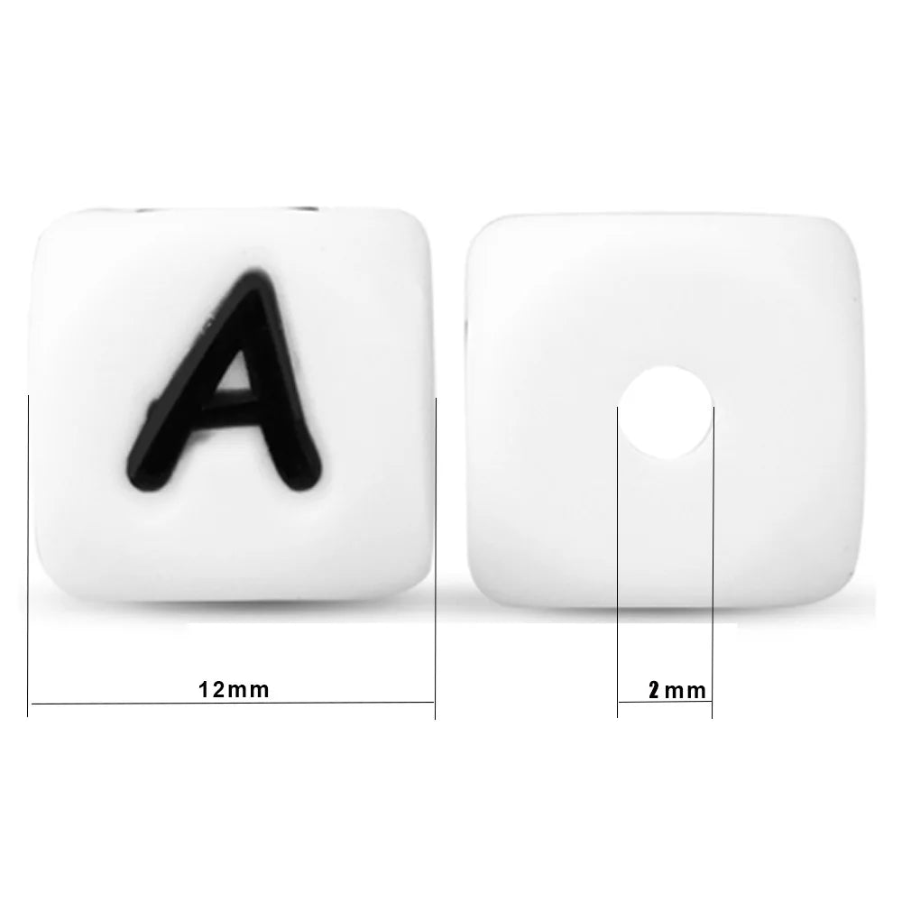 12mm Silicone Letter Beads – DIY Alphabet Jewelry Making Beads Alphabet Craft Beads SWANS