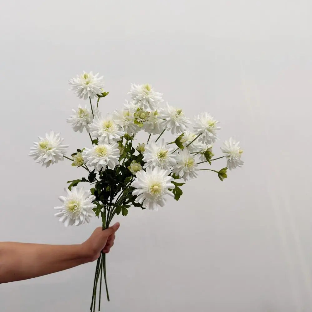 Yellow Artificial Chrysanthemum Stem – Faux Floral Décor 80cm Artificial Flower Stem SWANS