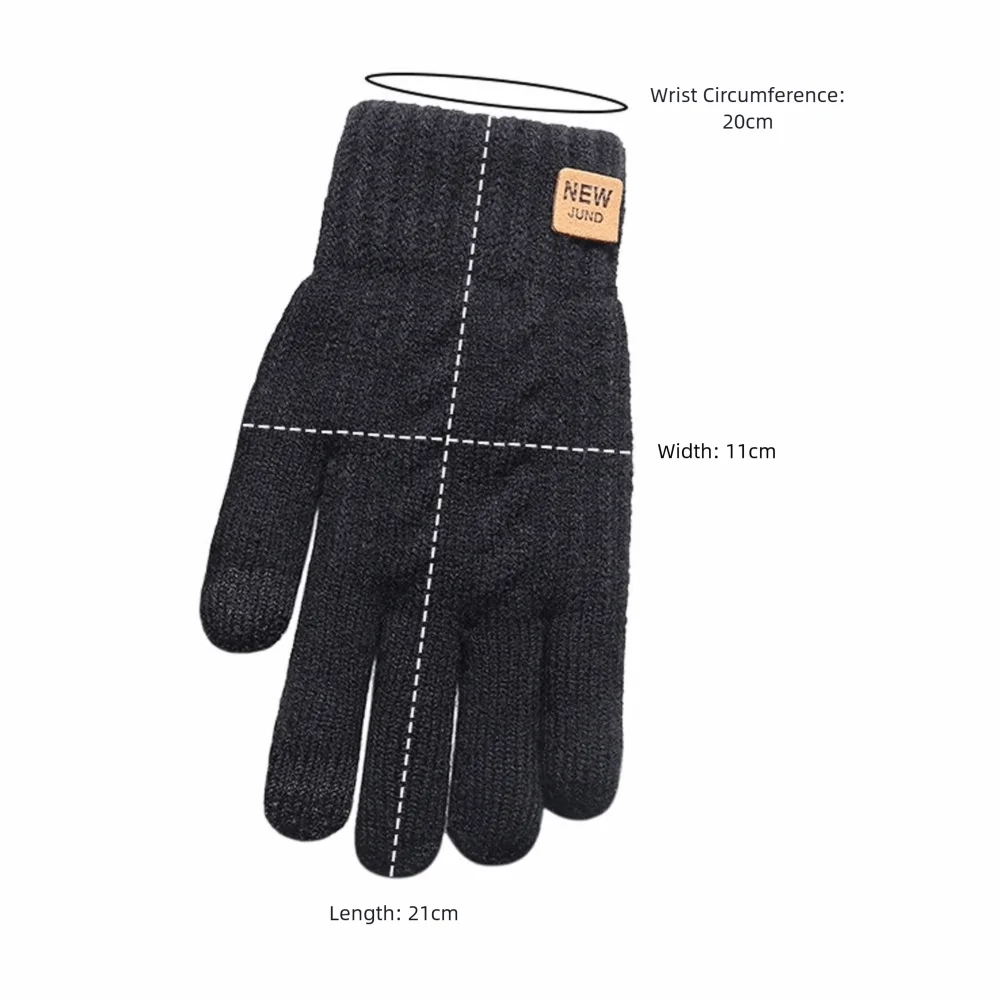 Thickened Knitted Winter Gloves – Windproof Double Layer Mittens Knitted Winter Gloves SWANS
