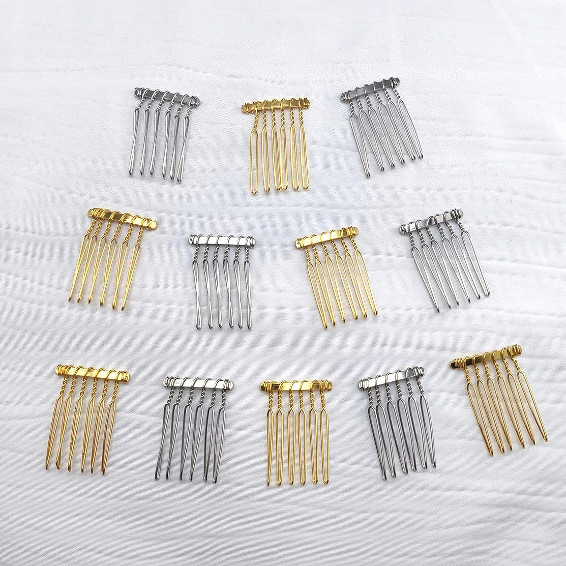 10-Pack 6-Teeth Metal Hair Comb Clips – DIY Jewelry Making Metal Hair Combs SWANS