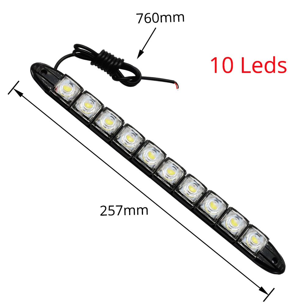 HVIERO Flexible LED DRL Strip 12V IP67 – Daytime Running Light LED DRL Strip Light SWANS 1pcs 10 led