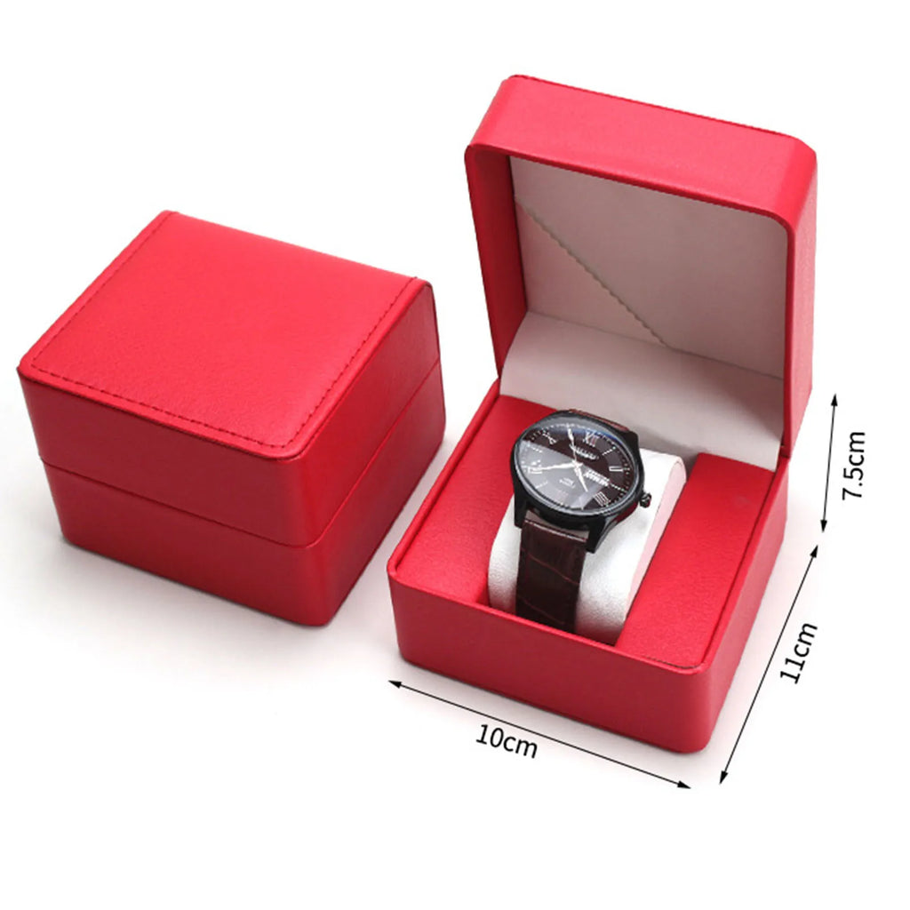 PU Leather Single Watch Box – Travel Display & Storage Case Watch Storage Box SWANS