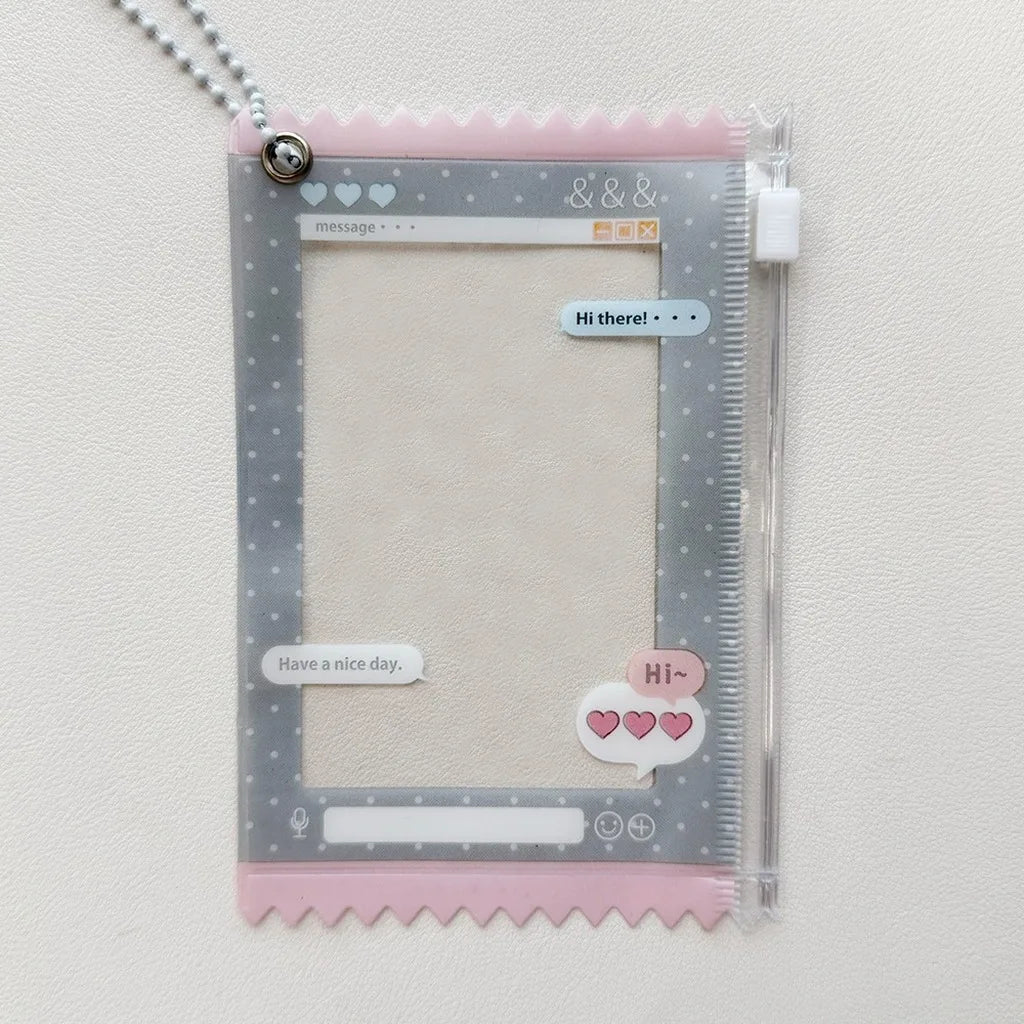 Zipper Instax Photo Card Holder – Clear Window 3" PVC Case Photo Card Holder SWANS 2