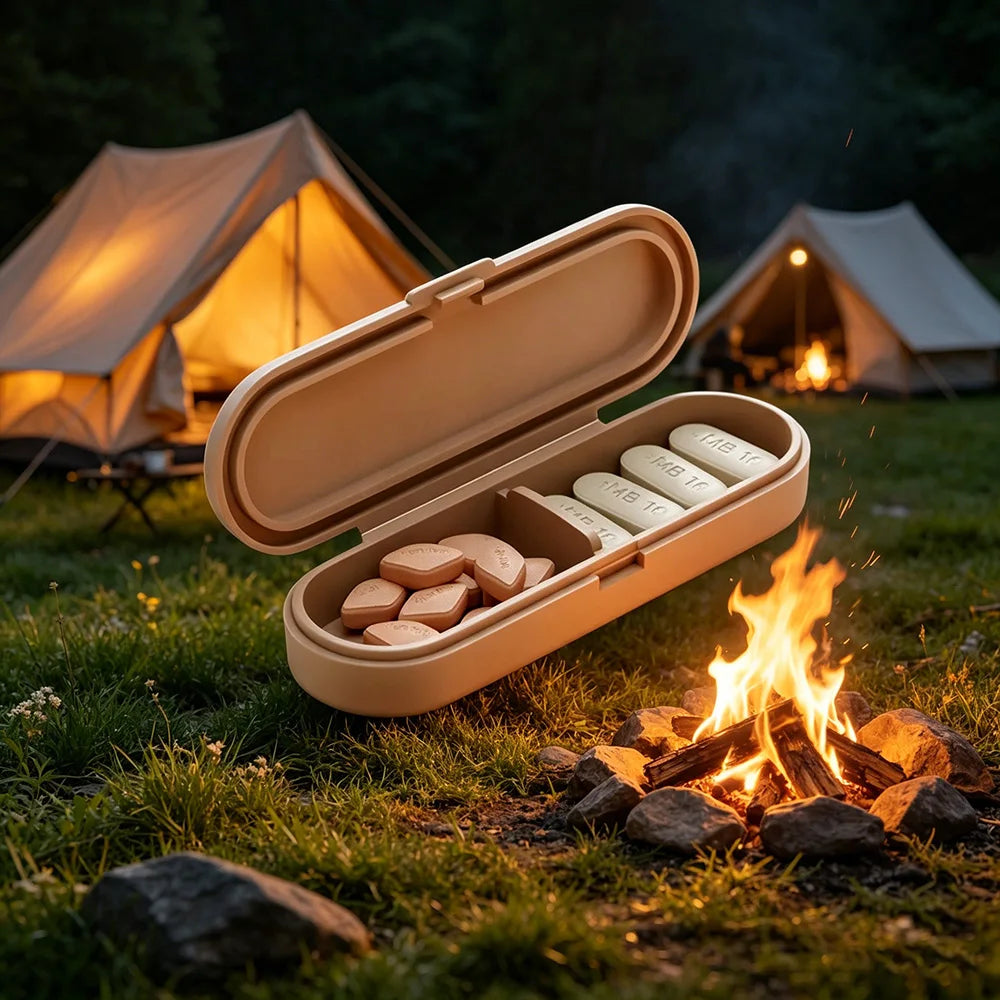 SWANS Waterproof Lightproof Mini Pill Storage Case | Portable Pill Storage Case SWANS