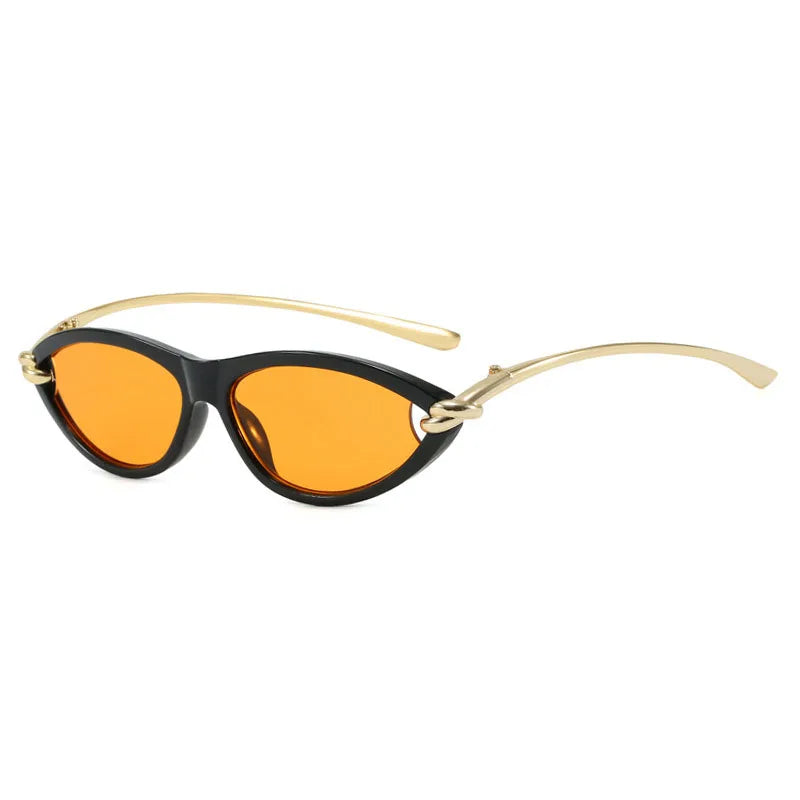 Y2K Vintage Cat Eye Sunglasses UV400 Gradient – Women Cat Eye Sunglasses SWANS Black Orange