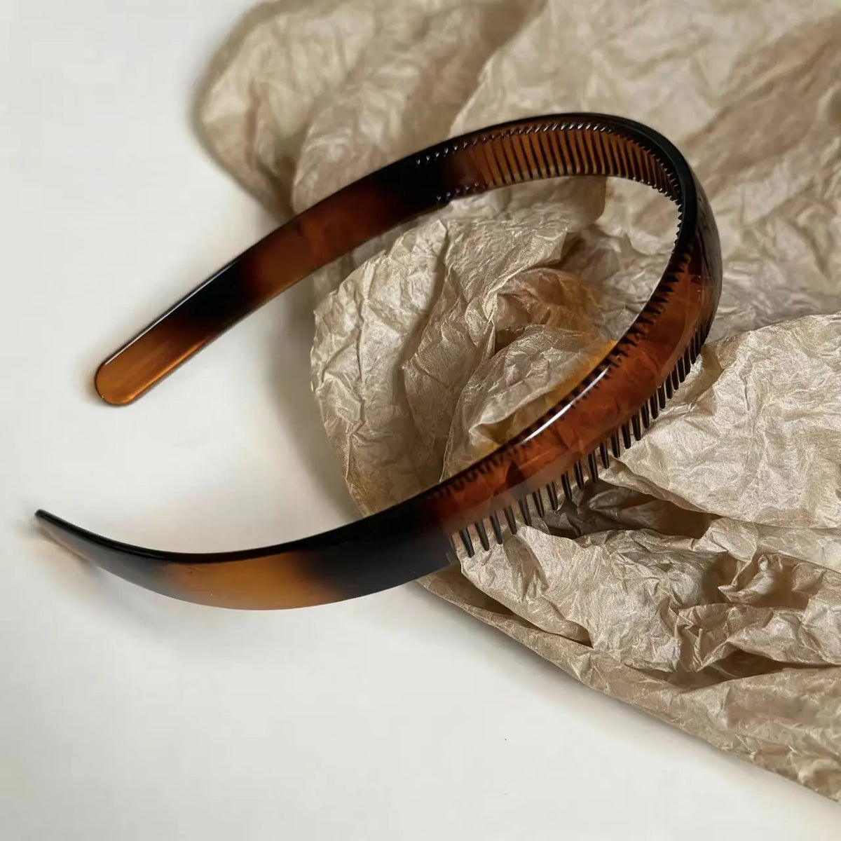 Women's Tortoiseshell Acrylic Hair Headband – Non-Slip Style Hair Headband SWANS