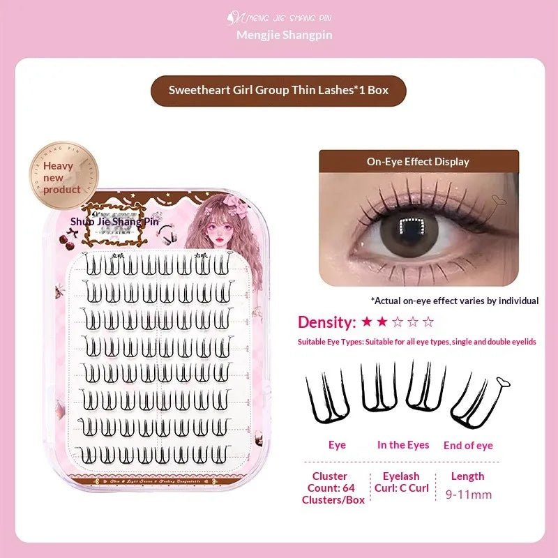 Self-Adhesive Korean Wispy Lash Clusters – No Glue Needed False Eyelash Clusters SWANS