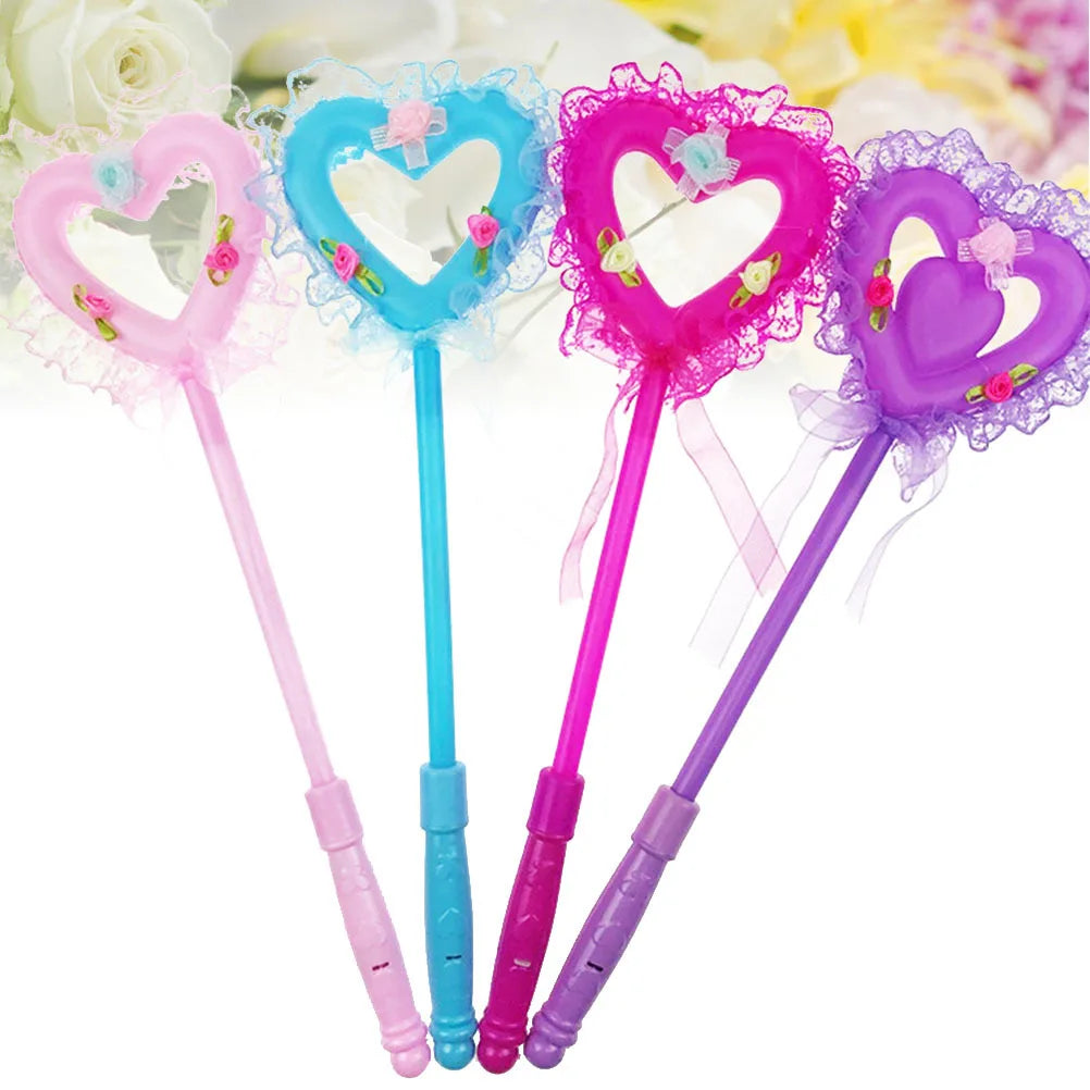 Love Heart Flashing Glow Wand – Light-Up Party Stick Glow Party Wand SWANS