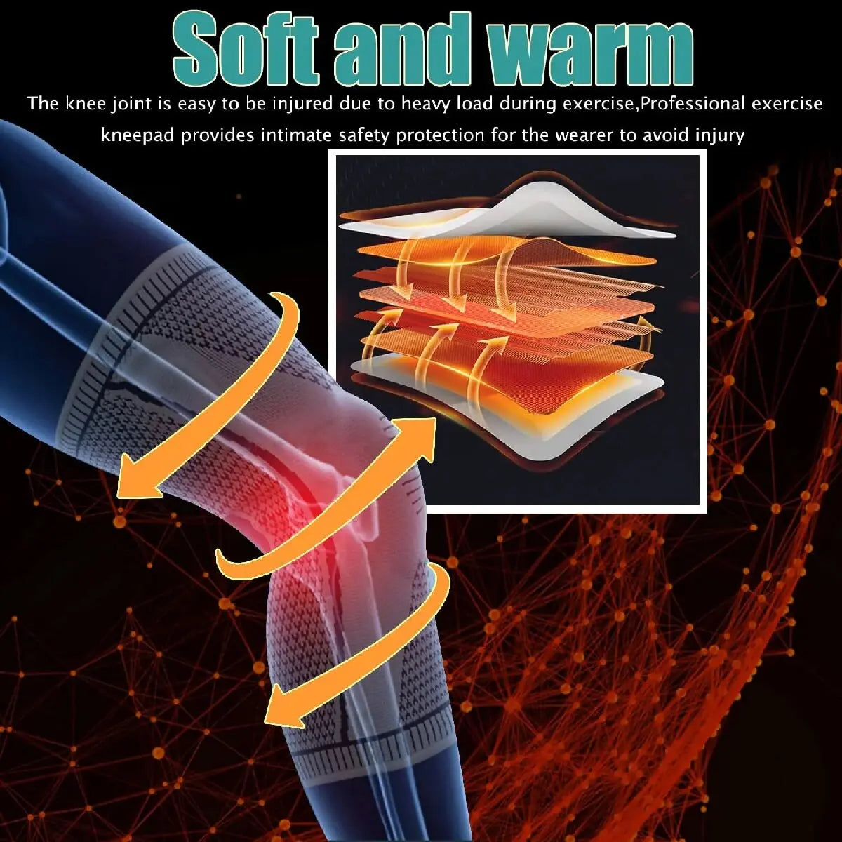 SWANS Double Compression Knee Sleeve for Sports & Running Compression Knee Sleeve SWANS