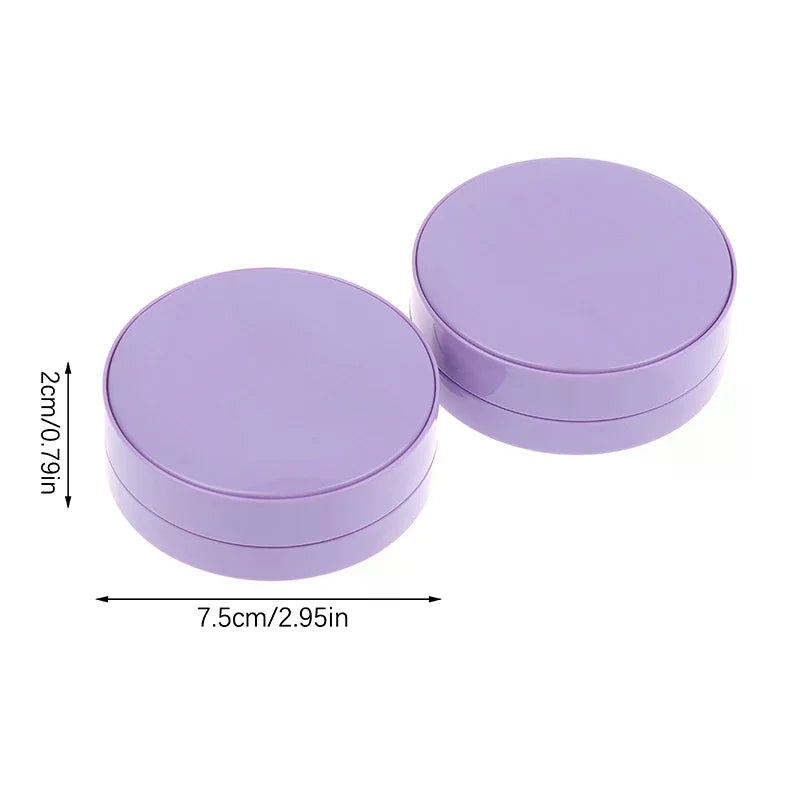 Purple Air Cushion Foundation DIY Case with Mirror & Sponge Makeup Compact Case SWANS