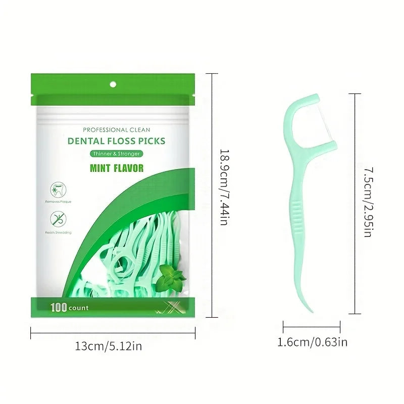 SWANS Mint Plastic Toothpicks Ultra-Fine 100/300/500 Pack Plastic Toothpicks SWANS