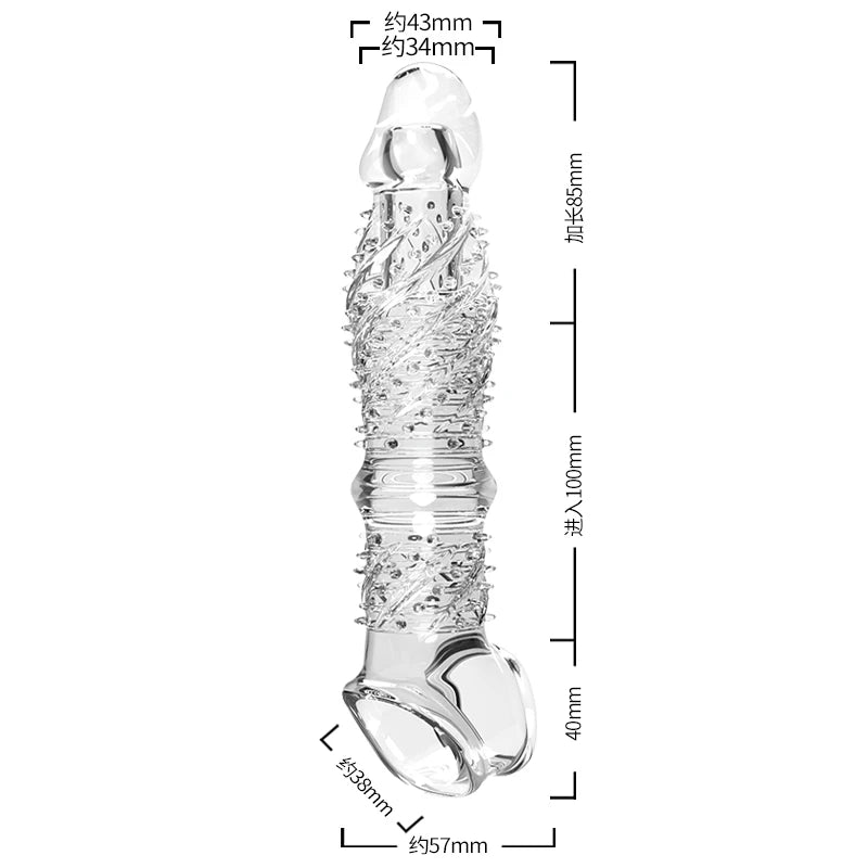 Textured Penis Sleeve TPE G-Spot Stimulating Intimacy Enhancer Intimacy Sleeve SWANS YLT