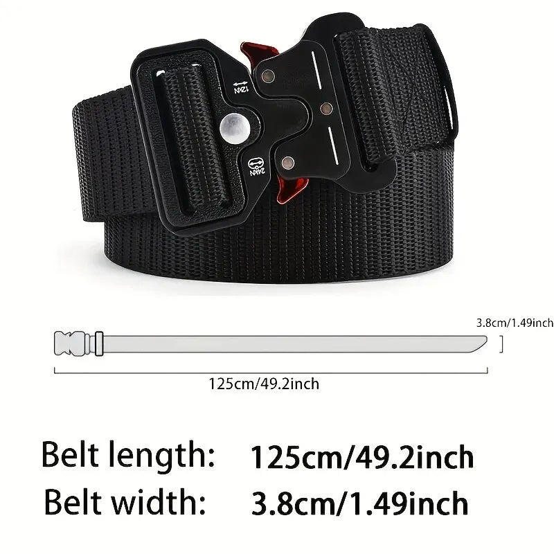 Unisex Tactical Polyester Belt – Outdoor Sports & Casual Tactical Outdoor Belt SWANS