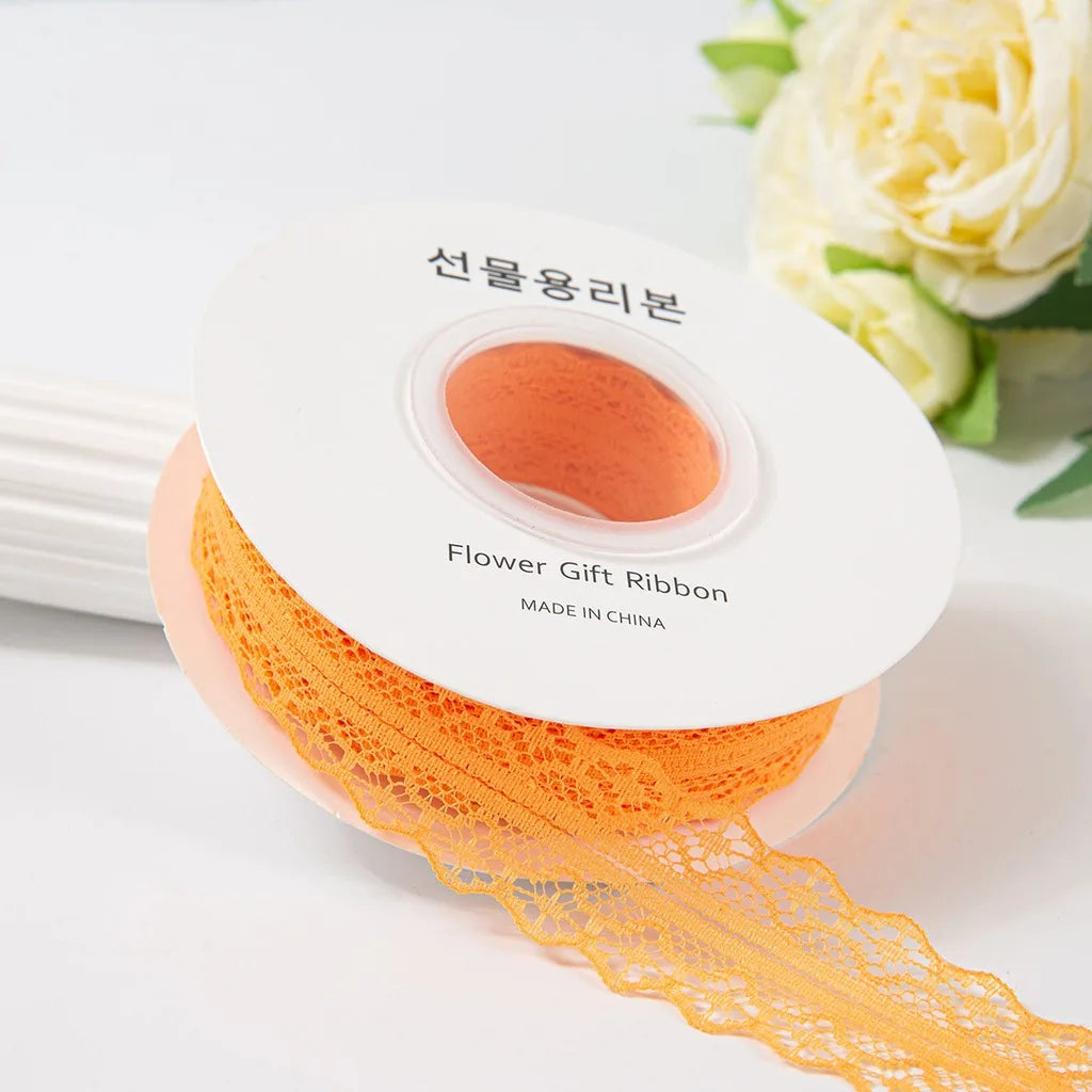 Hollow Out Polyester Lace Ribbon 3cm x 25 Yards – DIY Crafts Lace Craft Ribbon SWANS Orange-3cm 25y