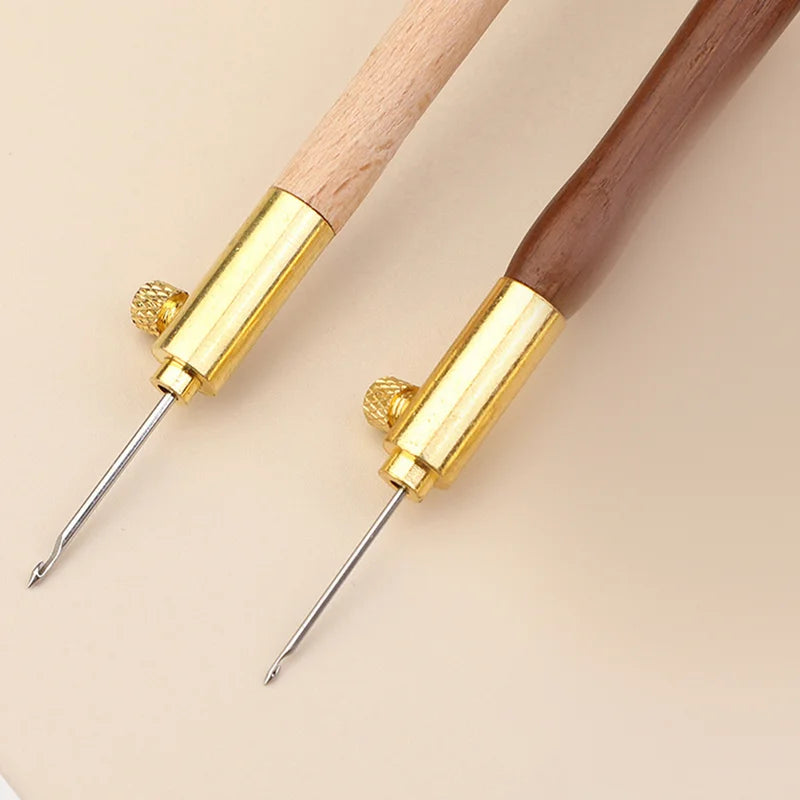 Tambour Embroidery Hook Set – Wooden Handle & 3 Needles Embroidery Hook Set SWANS