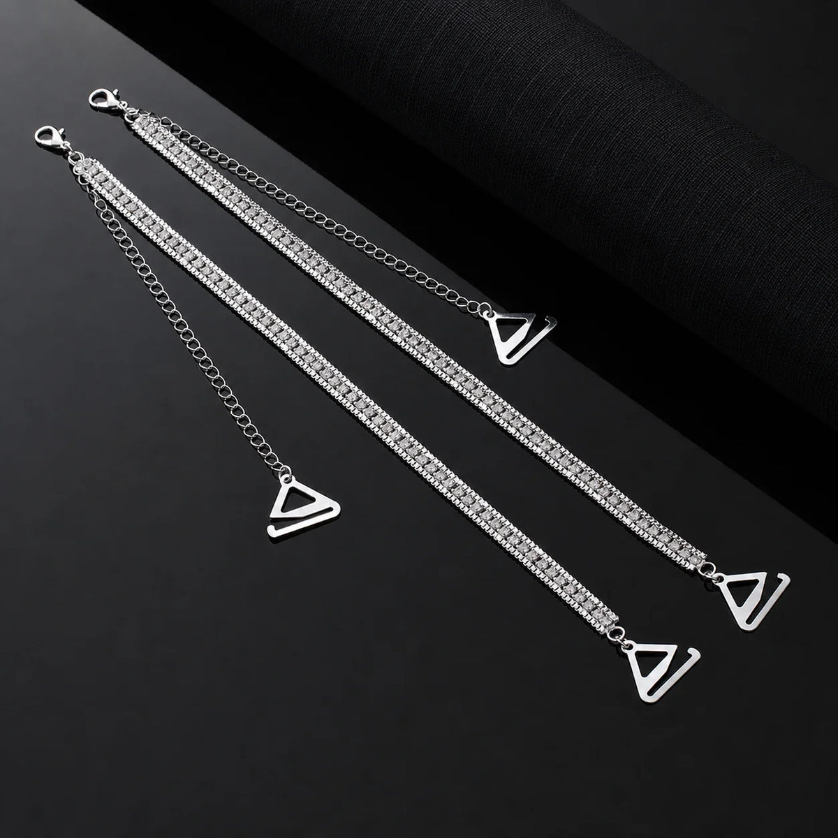 Rhinestone & Pearl Adjustable Decorative Bra Straps for Women Decorative Bra Straps SWANS X467 One Size