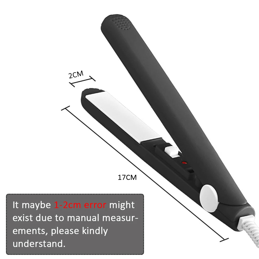 YIBER Mini 2-in-1 Ceramic Flat Iron – Travel Hair Straightener Hair Straightener Curler SWANS
