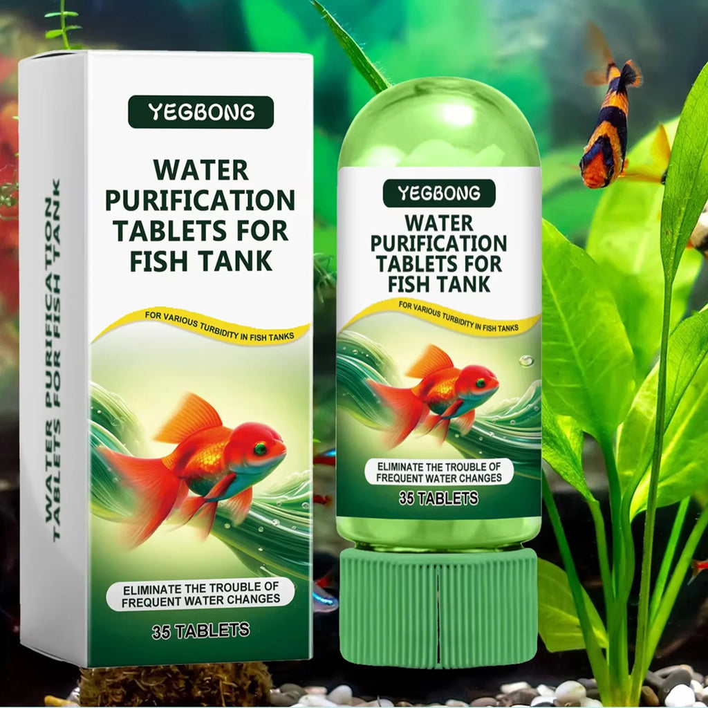 35-Pack Aquarium Water Clarifier Tablets – Algae Control Aquarium Water Treatment SWANS