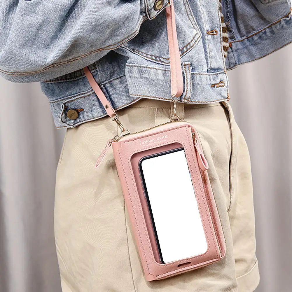 Women's Touchscreen Crossbody Phone Bag – Anti-Theft Mini Wallet Crossbody Phone Bag SWANS