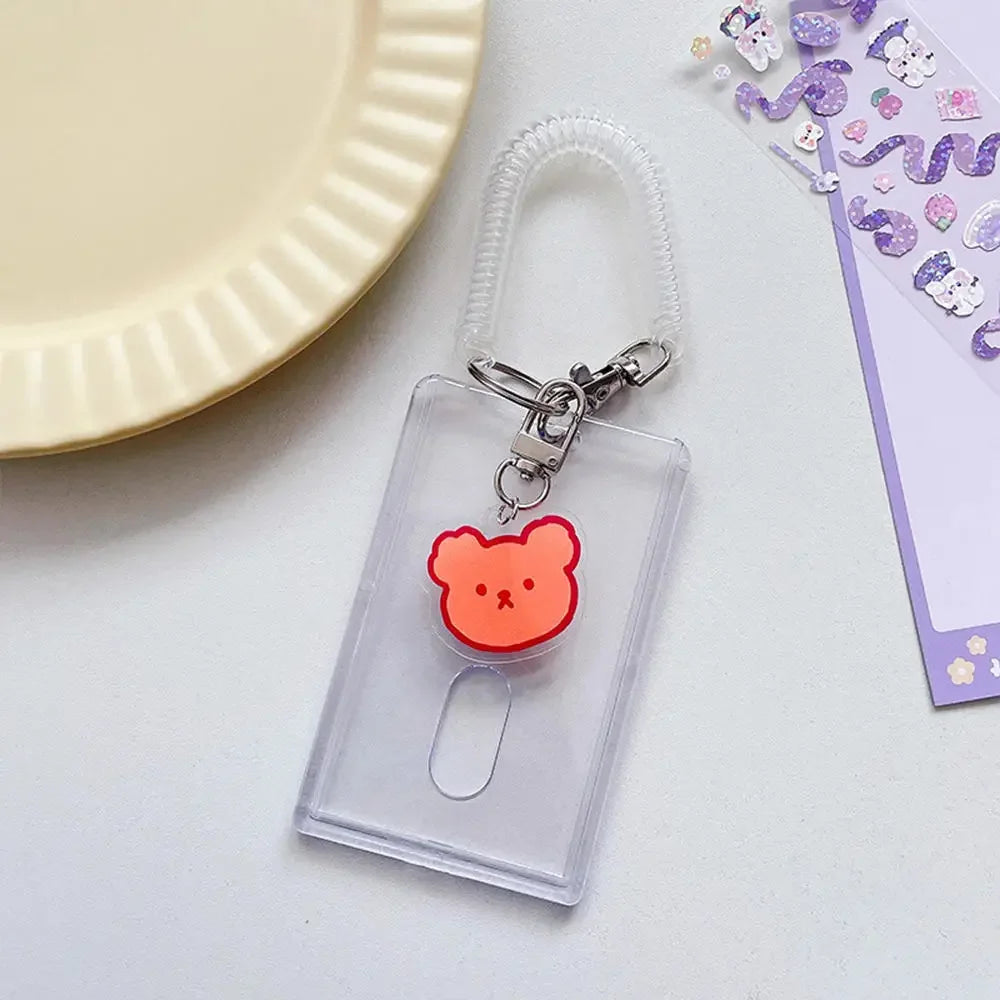 Transparent Acrylic ID Card Holder with Cartoon Keychain Card & ID Holder SWANS 3 China