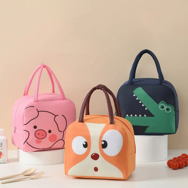 Kids Insulated Cartoon Lunch Bag – Thermal Oxford Lunchbox Kids Thermal Lunch Bag SWANS